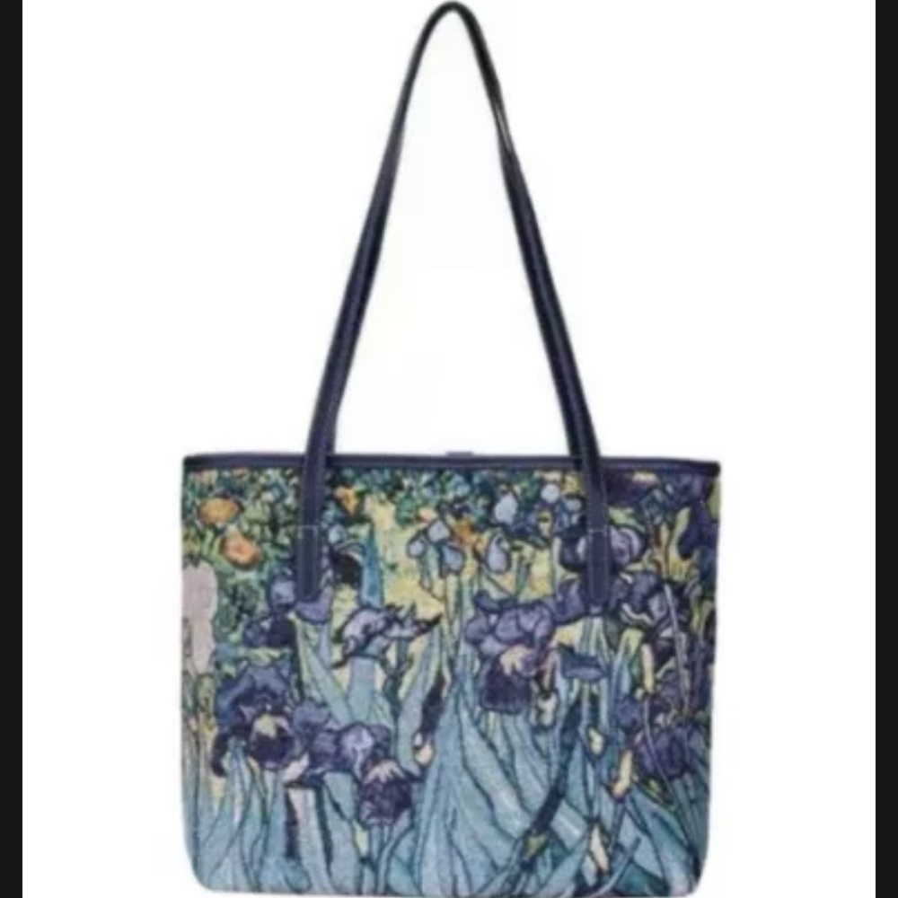 Van Gogh Iris Irises Shoulder Tote Handbag Art Masterpiece Collection
